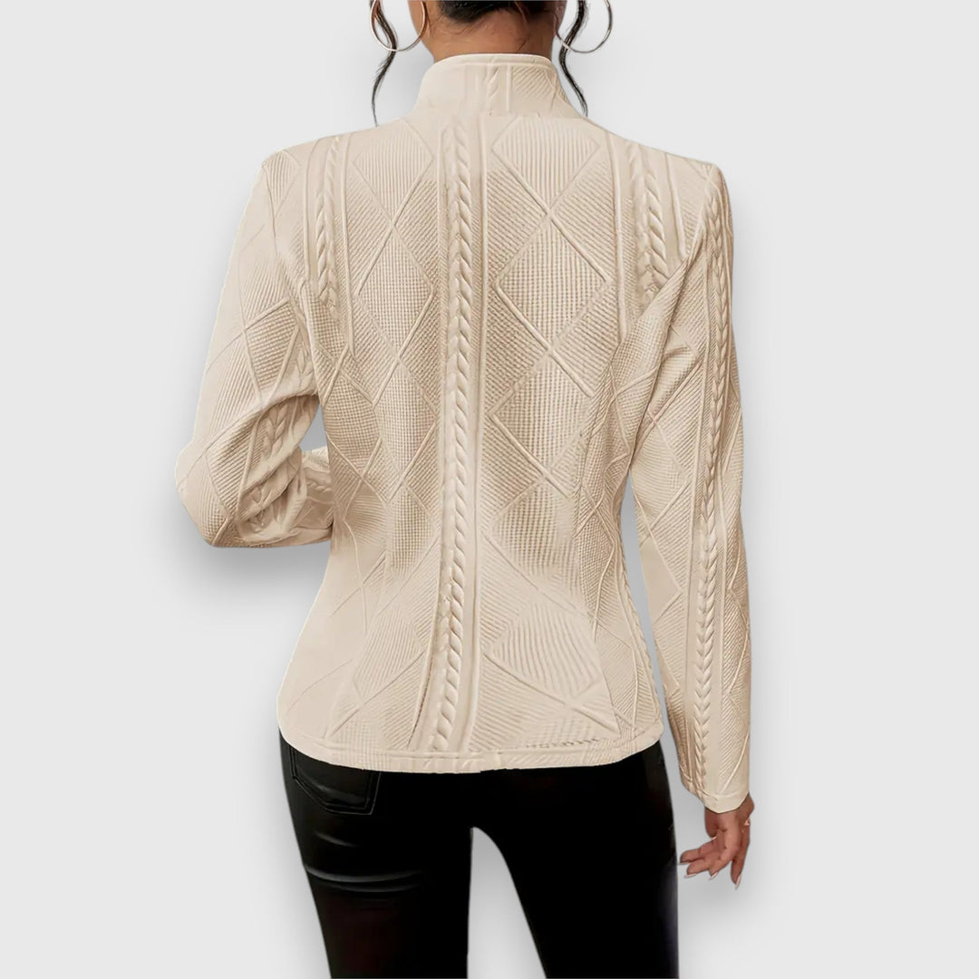 Langarm-Button-Down-Blazer Für Damen | Winter