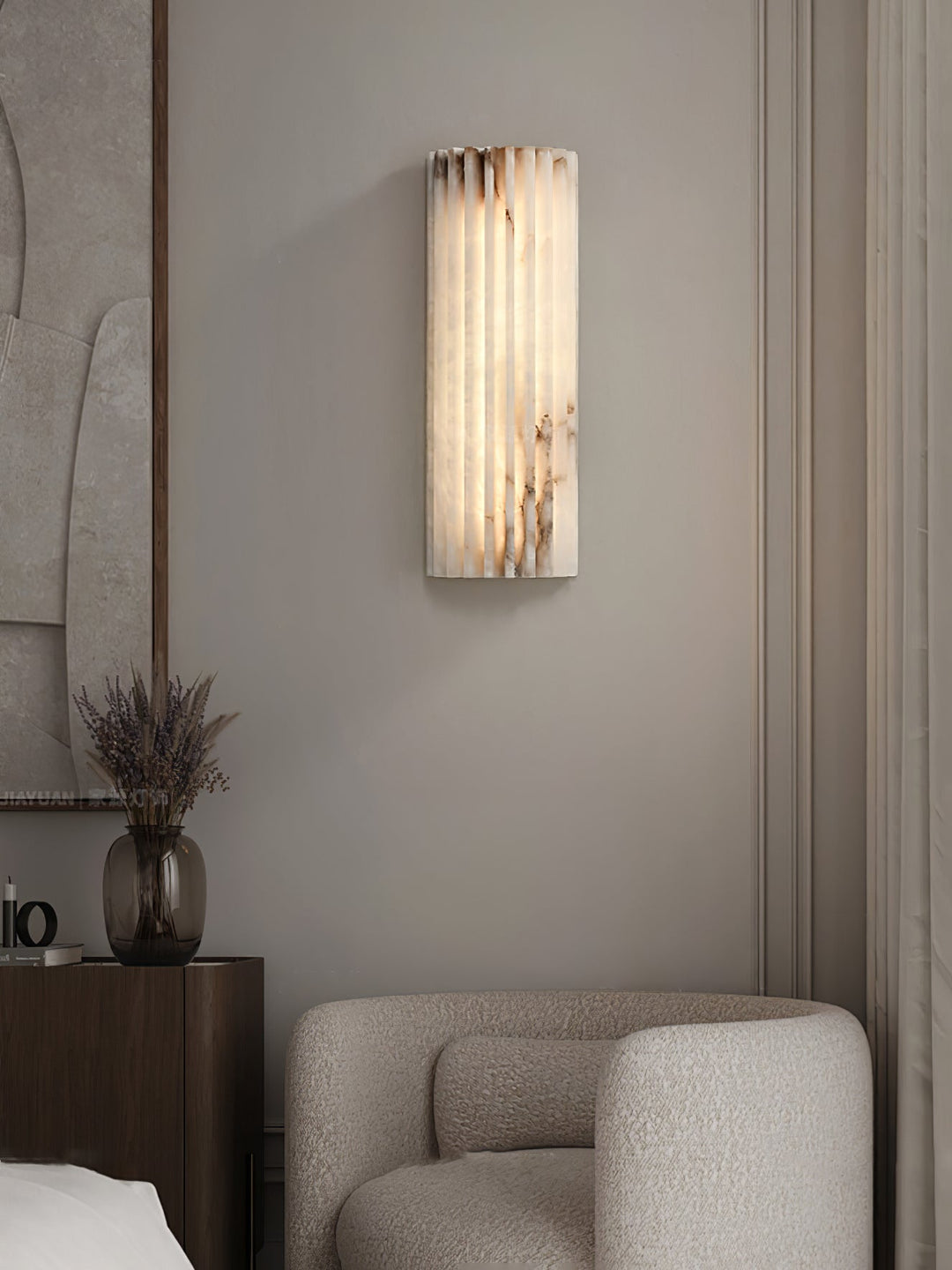 Luz de Pared LED Vertical Acanalada – Lámpara Decorativa de Interior