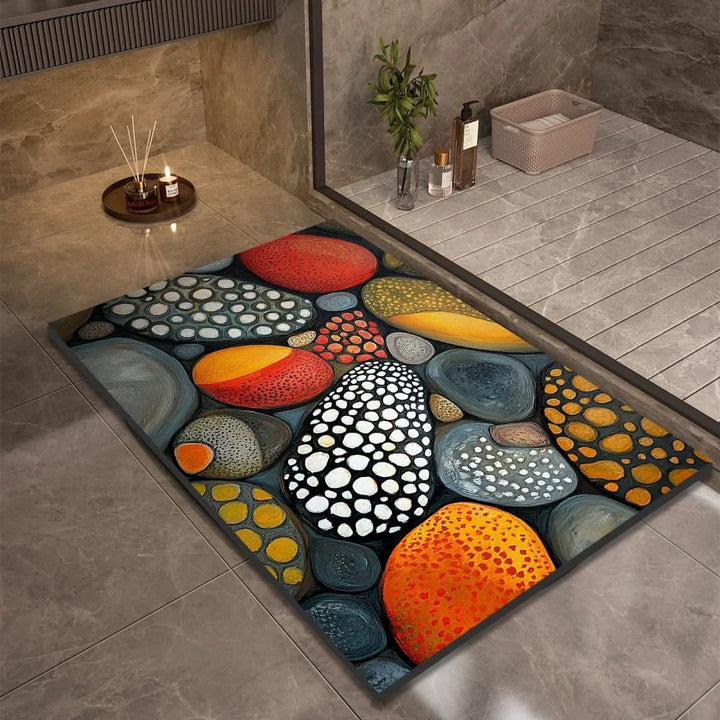 Fast Absorbing Bathroom Mat with Anti Slip Backing