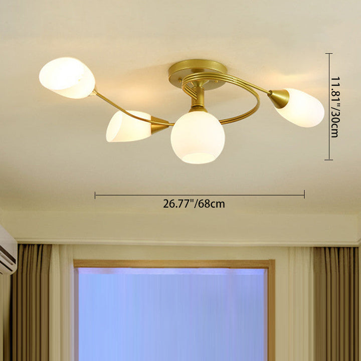 Lámpara de Techo Semi-Empotrada Moderna de Estilo Escandinavo