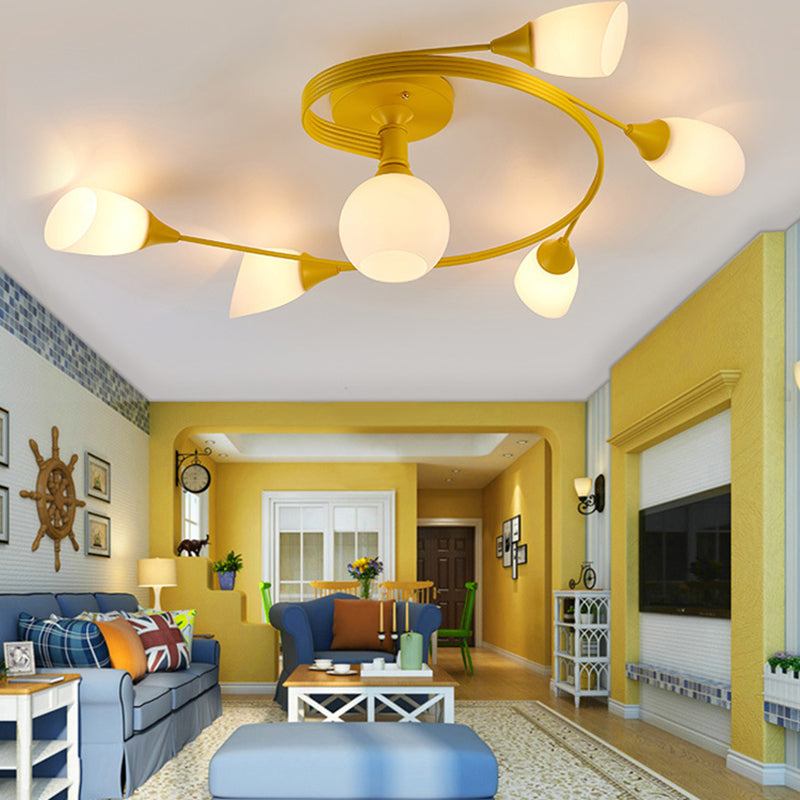 Lámpara de Techo Semi-Empotrada Moderna de Estilo Escandinavo