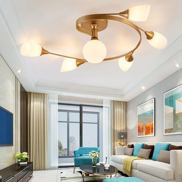 Lámpara de Techo Semi-Empotrada Moderna de Estilo Escandinavo