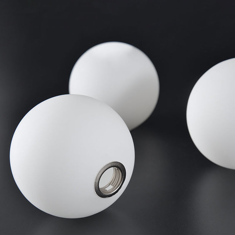 Modern Semi-Flush Ceiling Light with Curved Globe Shades