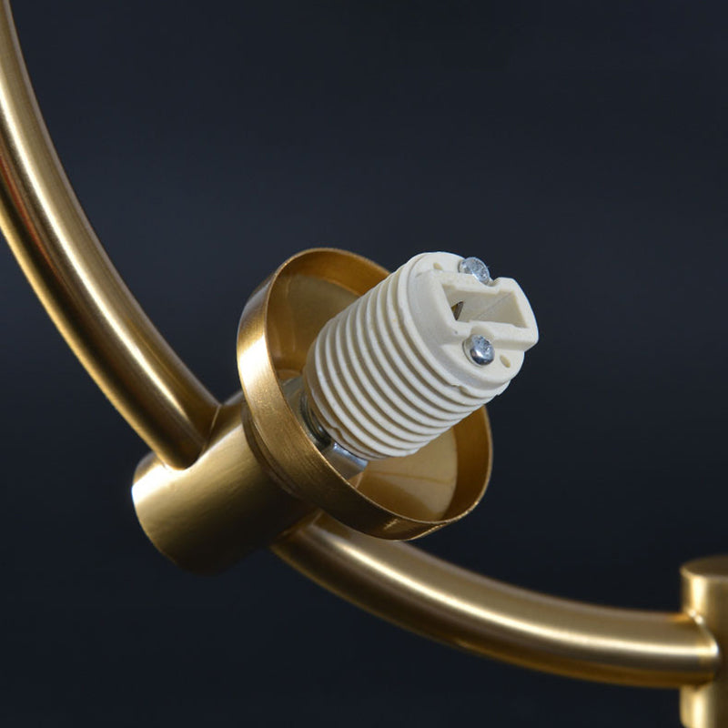 Modern Semi-Flush Ceiling Light with Curved Globe Shades