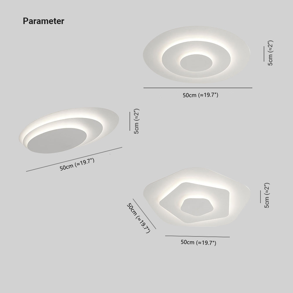 Round LED Ceiling Light Dimmable Indoor Lighting for Living Spaces