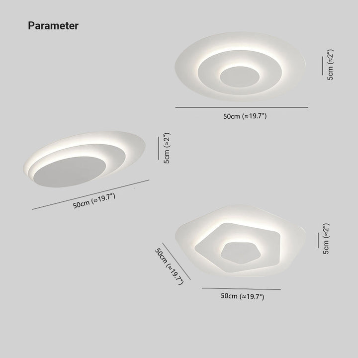 Round LED Ceiling Light Dimmable Indoor Lighting for Living Spaces