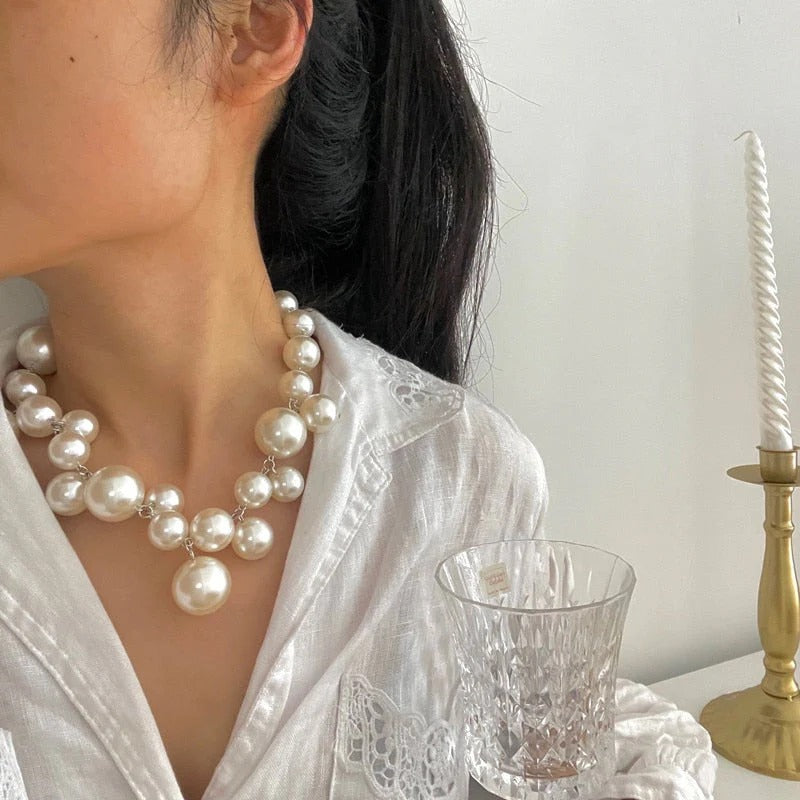 Elegante Perlenkette – Klassisch & Atemberaubend für besondere Anlässe | Zeitloses Schmuckstück mit edlem Glanz