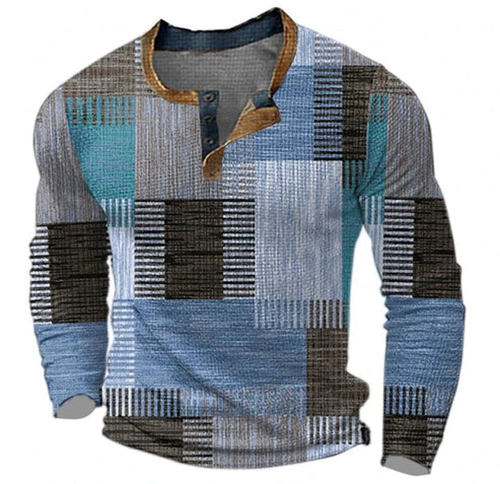 Patchwork-Pullover Für Herren | Rundhalsausschnitt