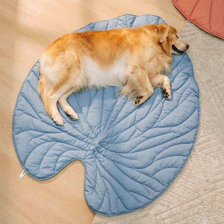 Comfy Leaf Design Dog Bed Mat – Washable Pet Rug