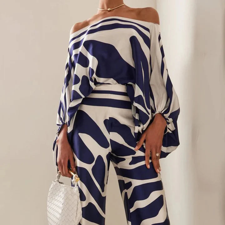 Elegantes zweiteiliges Satinkleid für Damen