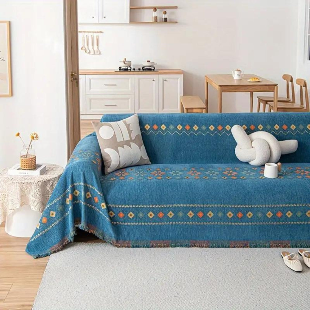 Bohemian Tassel Sofa Cover Multi-Use Throw Blanket