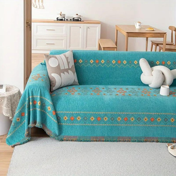 Bohemian Tassel Sofa Cover Multi-Use Throw Blanket