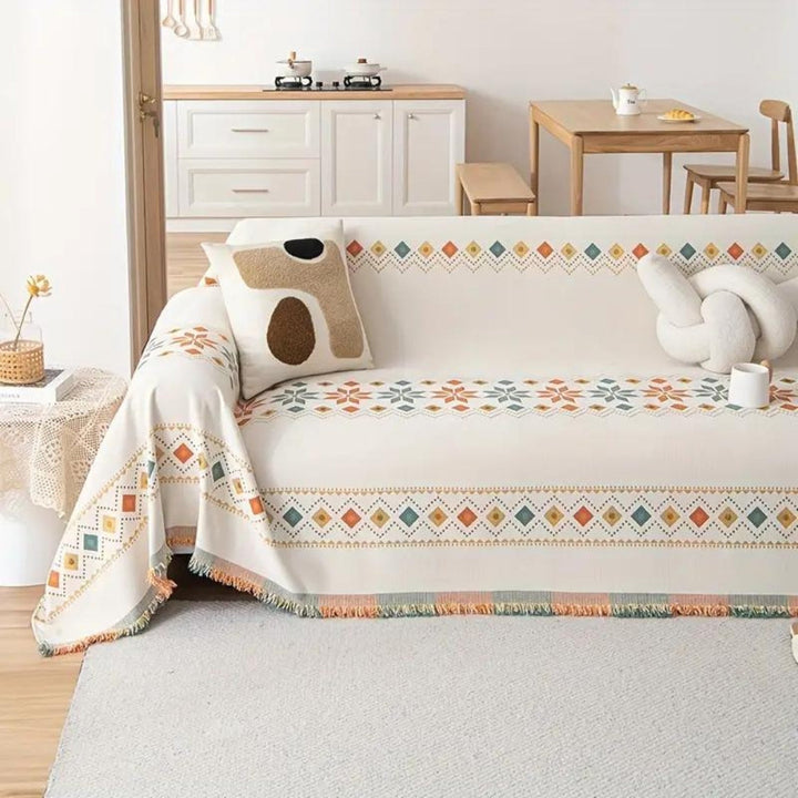 Bohemian Tassel Sofa Cover Multi-Use Throw Blanket