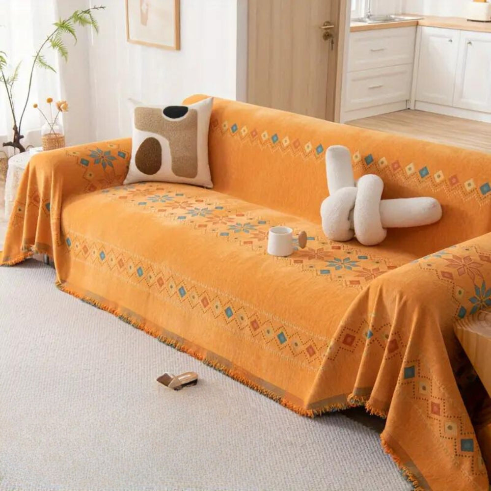 Bohemian Tassel Sofa Cover Multi-Use Throw Blanket