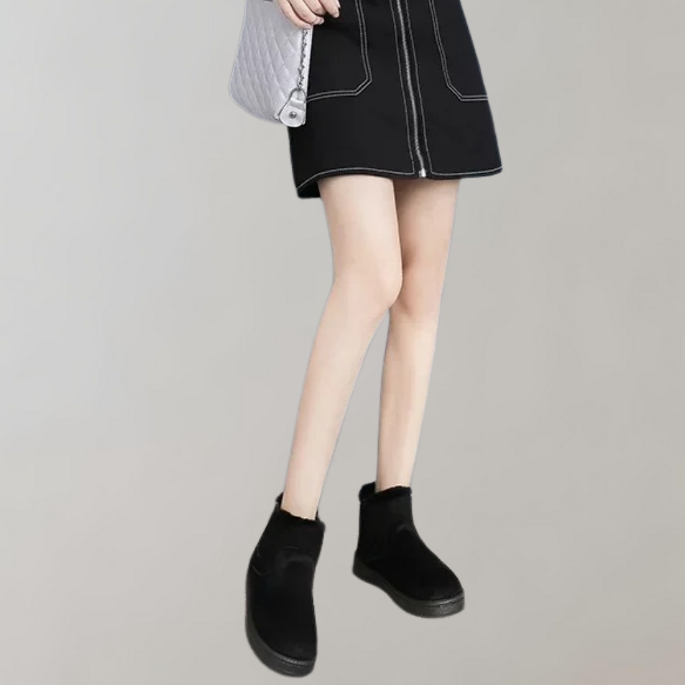 Freizeit-Winterstiefel Für Damen | Mit Fellbesatz
