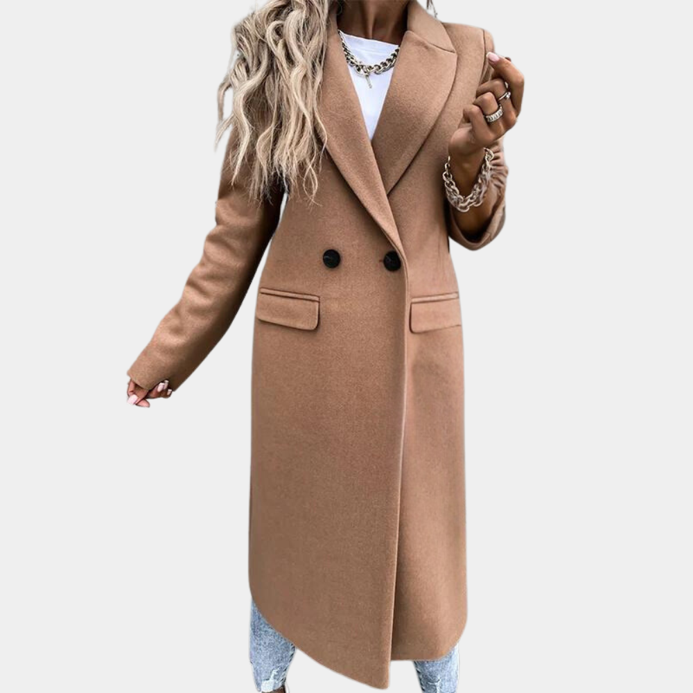 Langer Wintermantel Für Damen | Mit Geradem Schnitt