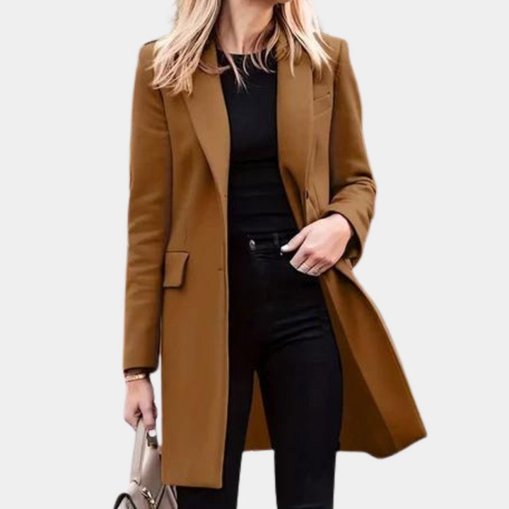 Stylischer Trenchcoat Für Damen | Mit Knopfverschluss