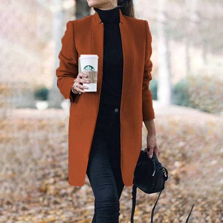 Moderner Trenchcoat Mit Offener Vorderseite Für Damen | Gerader Schnitt