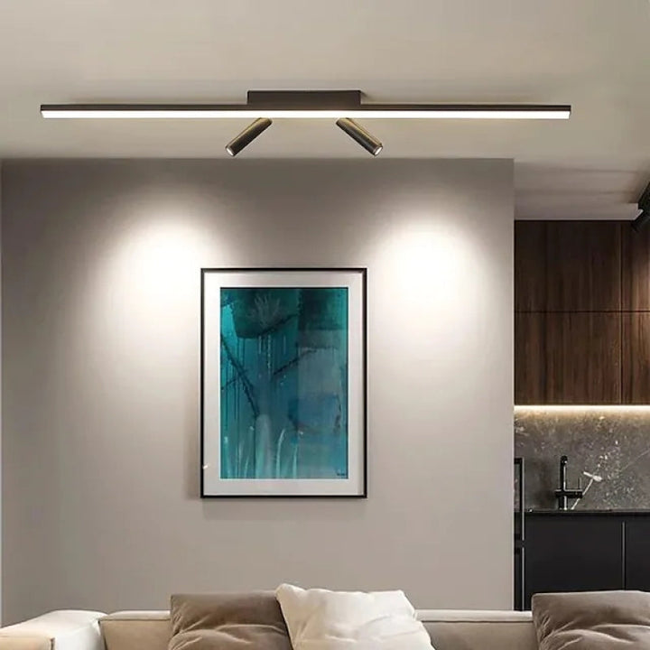 Modern Black LED Spotlight Ceiling Light – Linear Indoor Fixture
