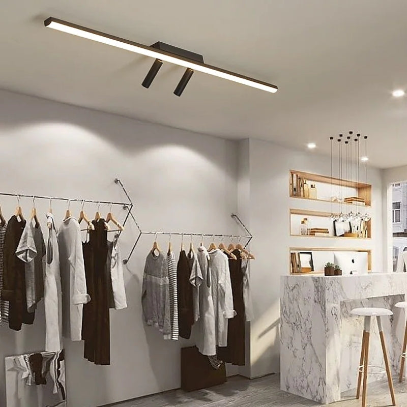 Modern Black LED Spotlight Ceiling Light – Linear Indoor Fixture