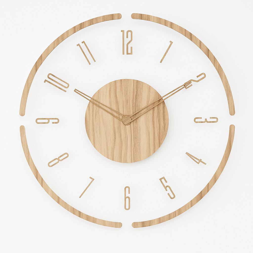 Scandinavian Style Wall Clock Quiet Round Wall Time Display
