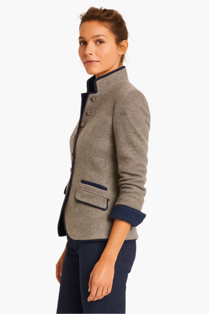 Moderner Blazer Mit Knopfverschluss Für Damen | Winter