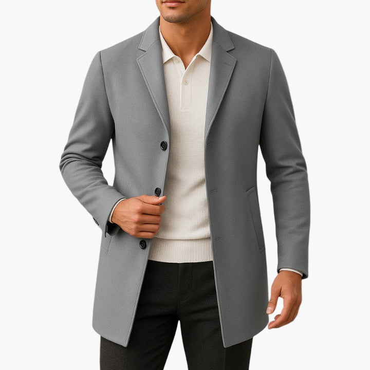 Herren Stilvoller Langer Mantel | Langarm