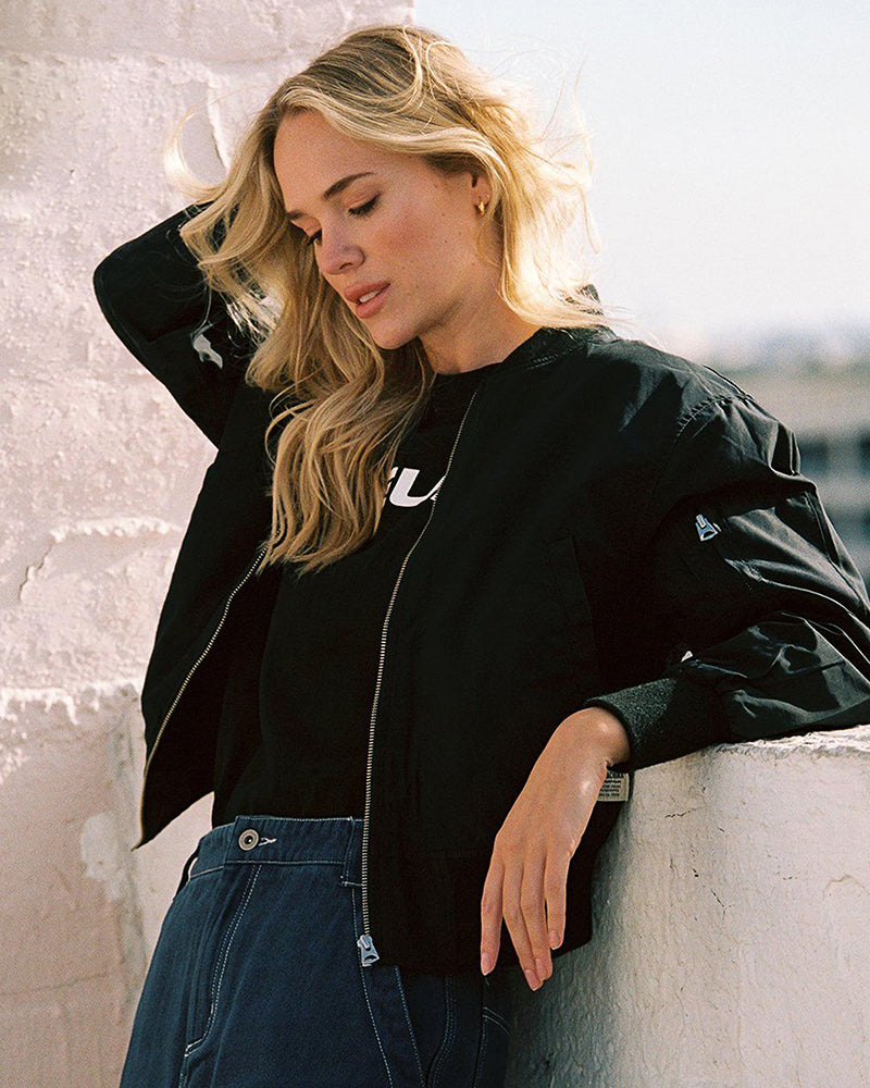 Klassische Bomberjacke Mit Reißverschluss Für Damen | Herbst