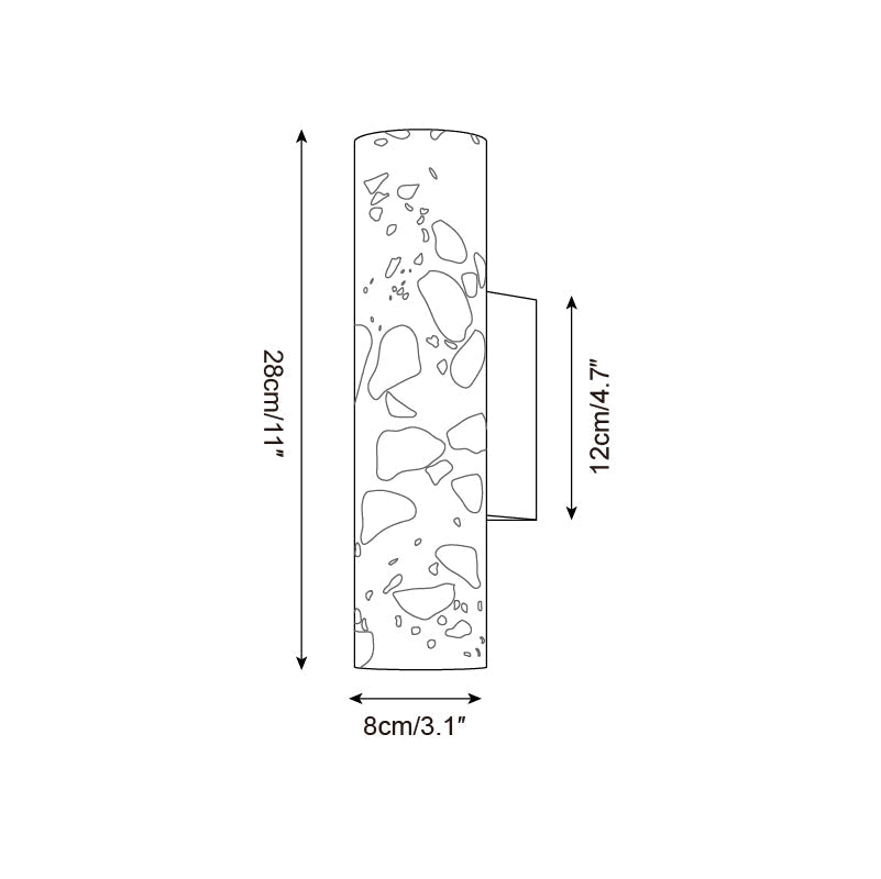 Contemporary Beige Wall Light – Slim Cylinder Design