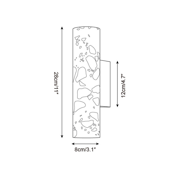 Contemporary Beige Wall Light – Slim Cylinder Design