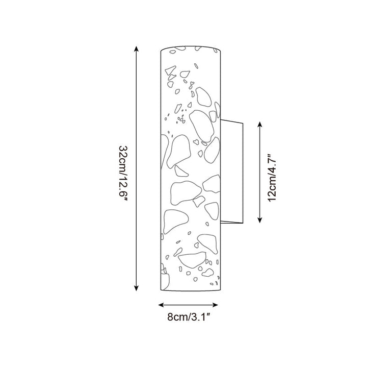 Contemporary Beige Wall Light – Slim Cylinder Design