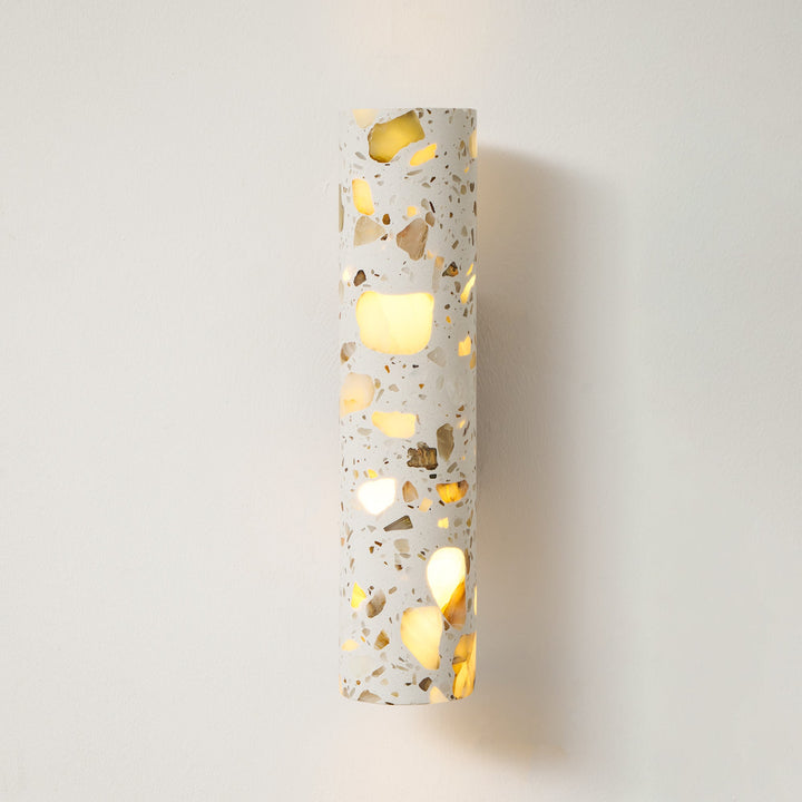 Contemporary Beige Wall Light – Slim Cylinder Design