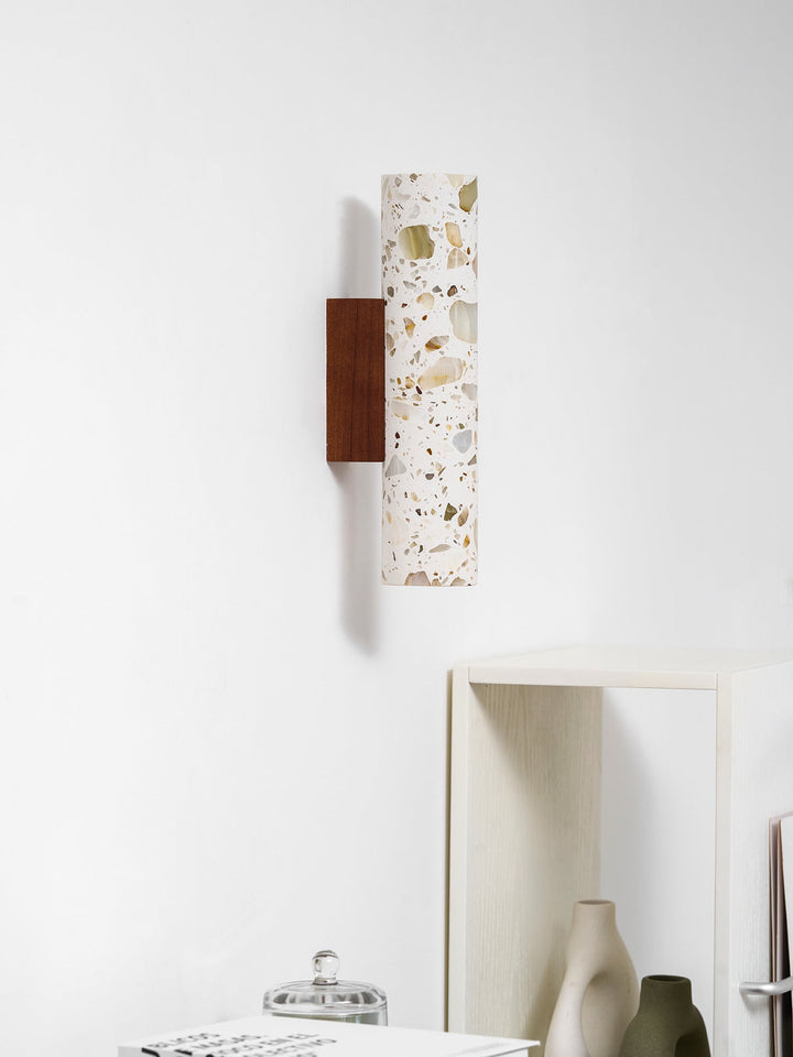 Contemporary Beige Wall Light – Slim Cylinder Design
