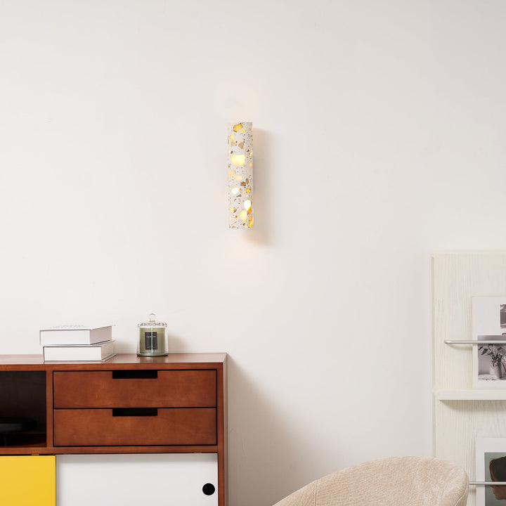 Contemporary Beige Wall Light – Slim Cylinder Design