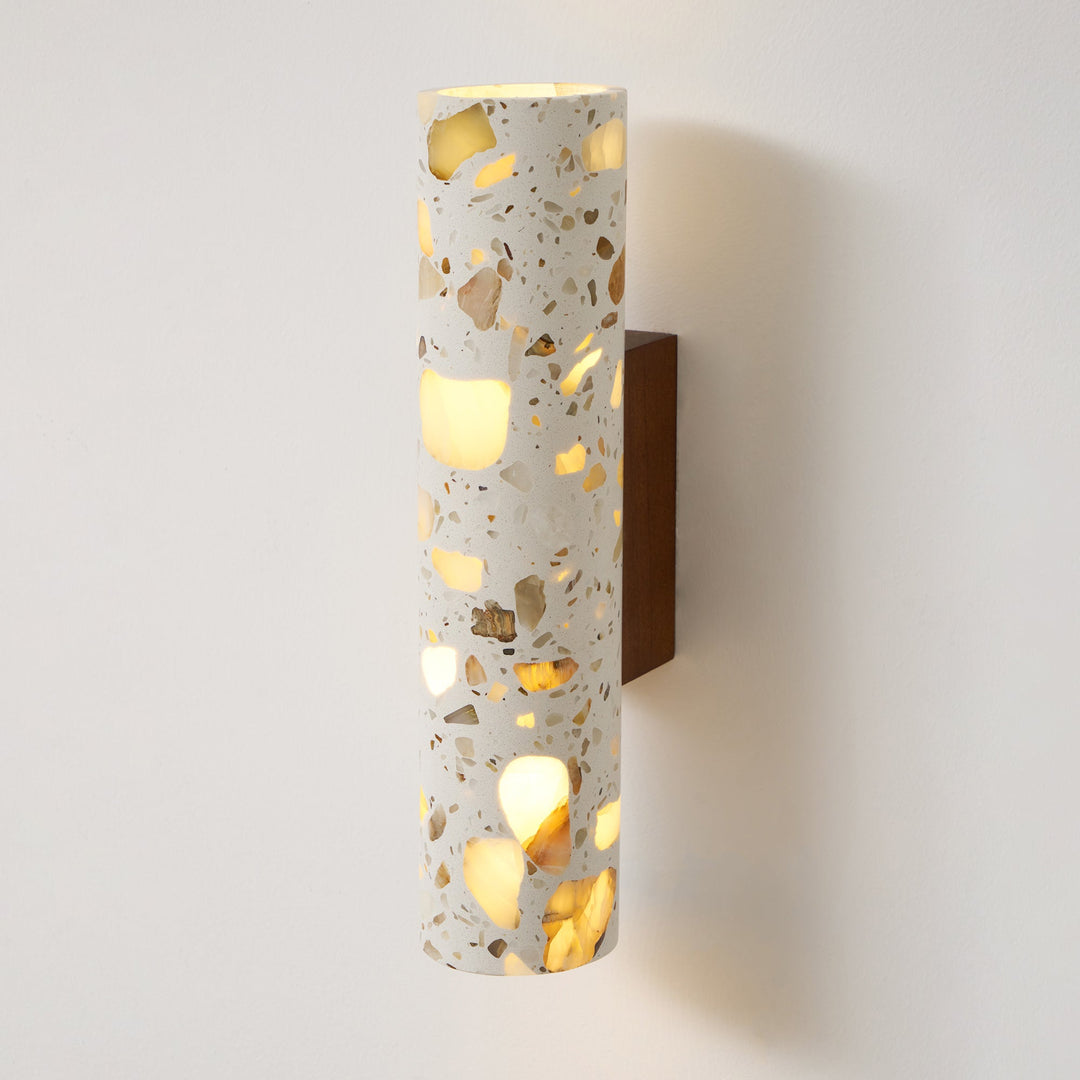 Contemporary Beige Wall Light – Slim Cylinder Design