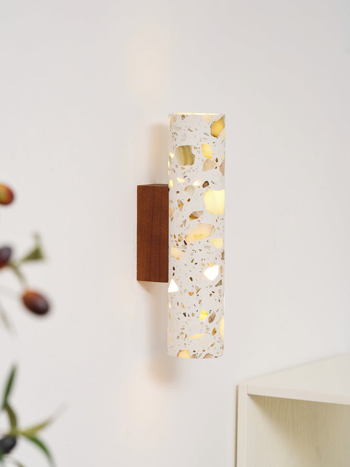 Contemporary Beige Wall Light – Slim Cylinder Design