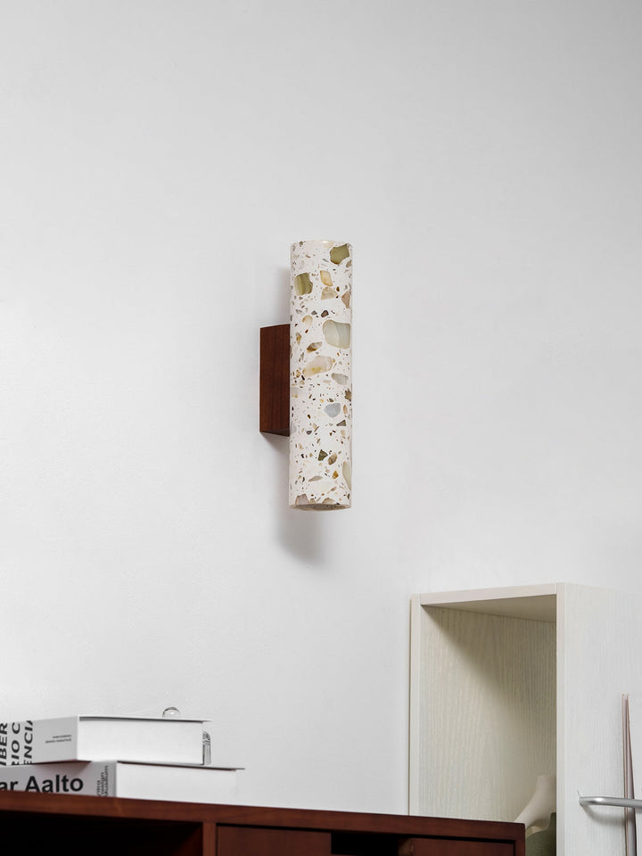 Contemporary Beige Wall Light – Slim Cylinder Design