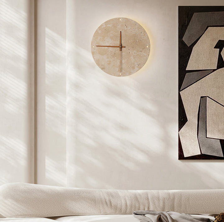 Horologe travertinvägglampa