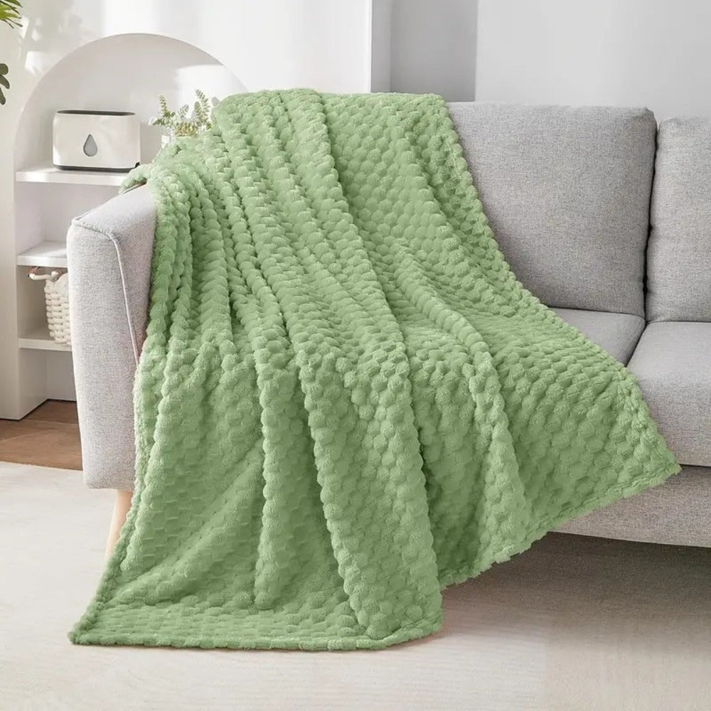 Plush Cosy Blanket Lightweight Warm Sofa & Bed Throw