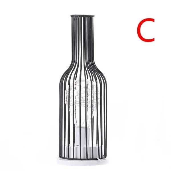 Vintage Style Hollow Frame Lamp Soft Accent Lighting