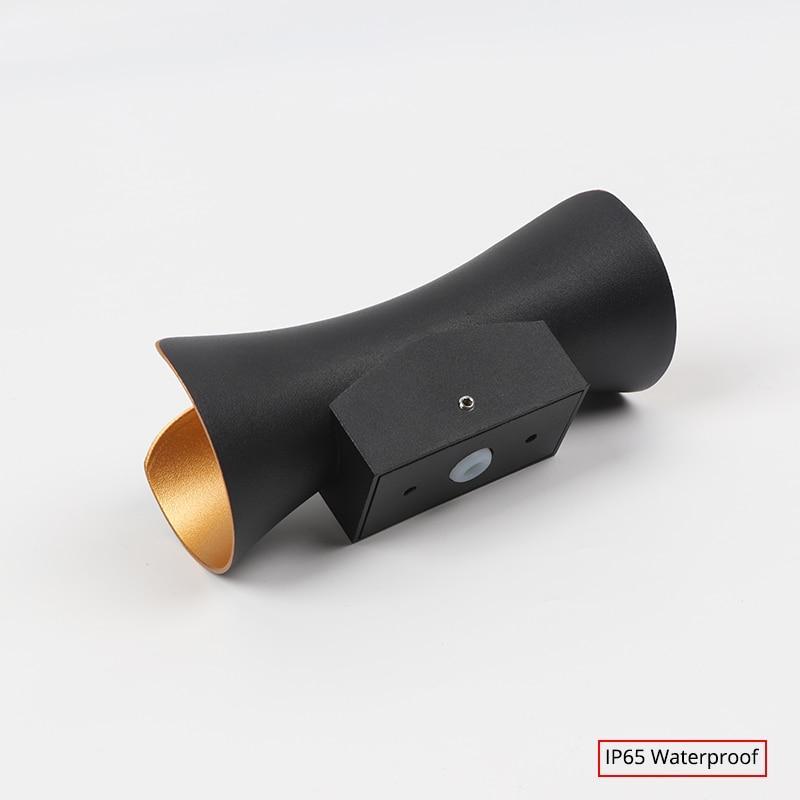 Moderne gebogene LED-Außenwandleuchte