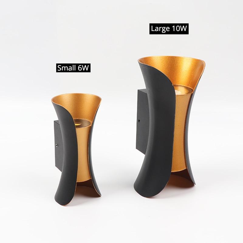 Moderne gebogene LED-Außenwandleuchte