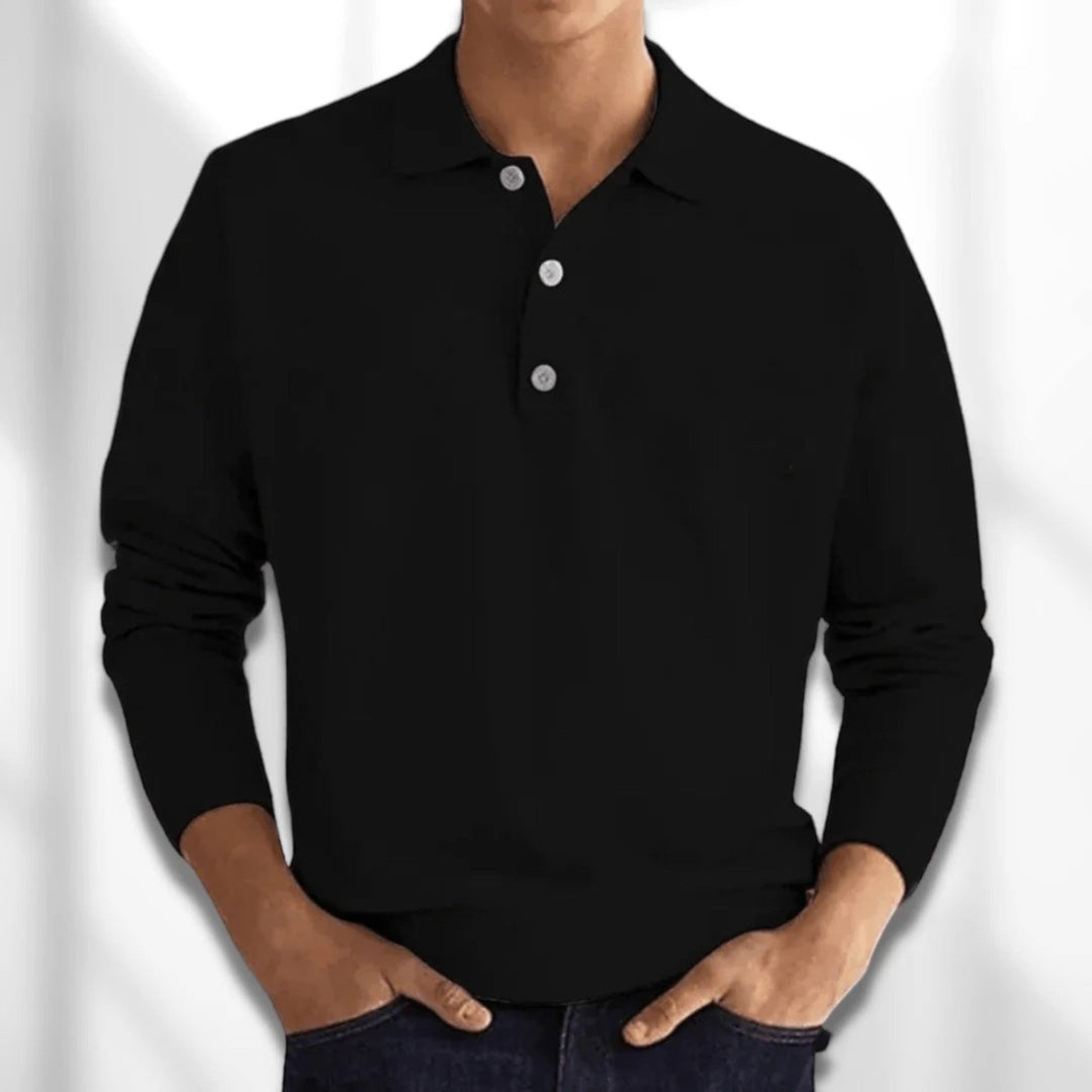 René | Lässiges Poloshirt Für Herren | Langarm