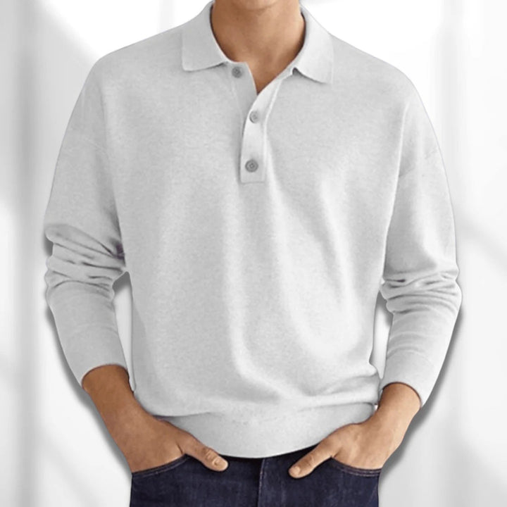 René | Lässiges Poloshirt Für Herren | Langarm
