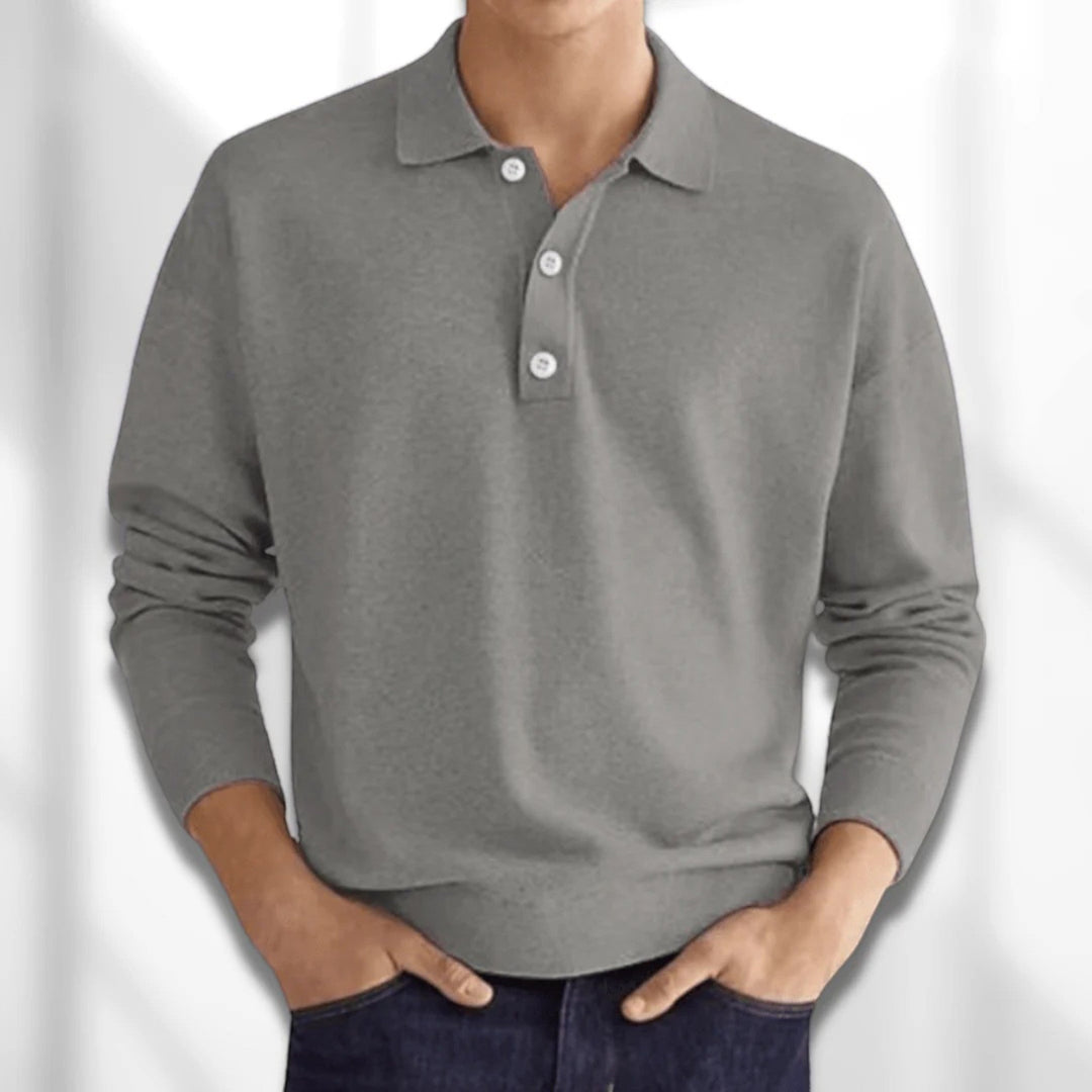 René | Lässiges Poloshirt Für Herren | Langarm