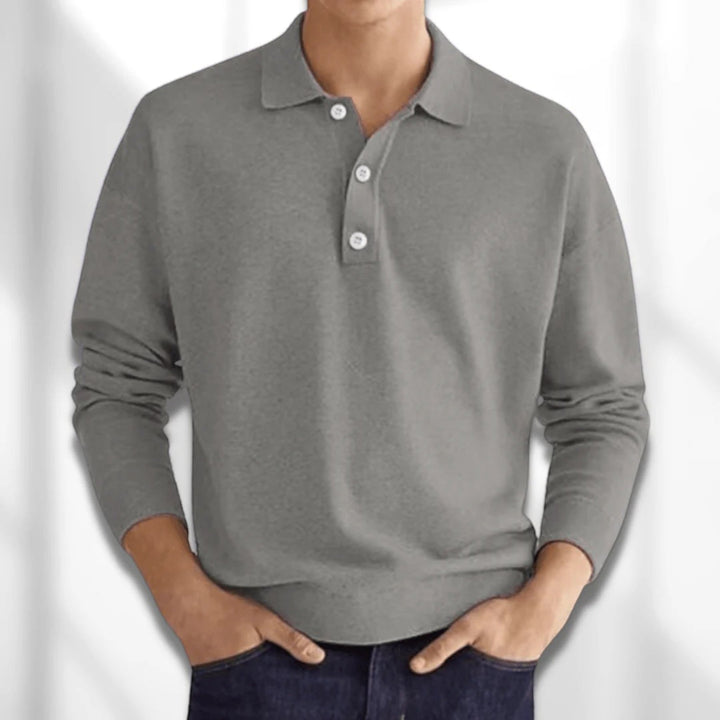 René | Lässiges Poloshirt Für Herren | Langarm