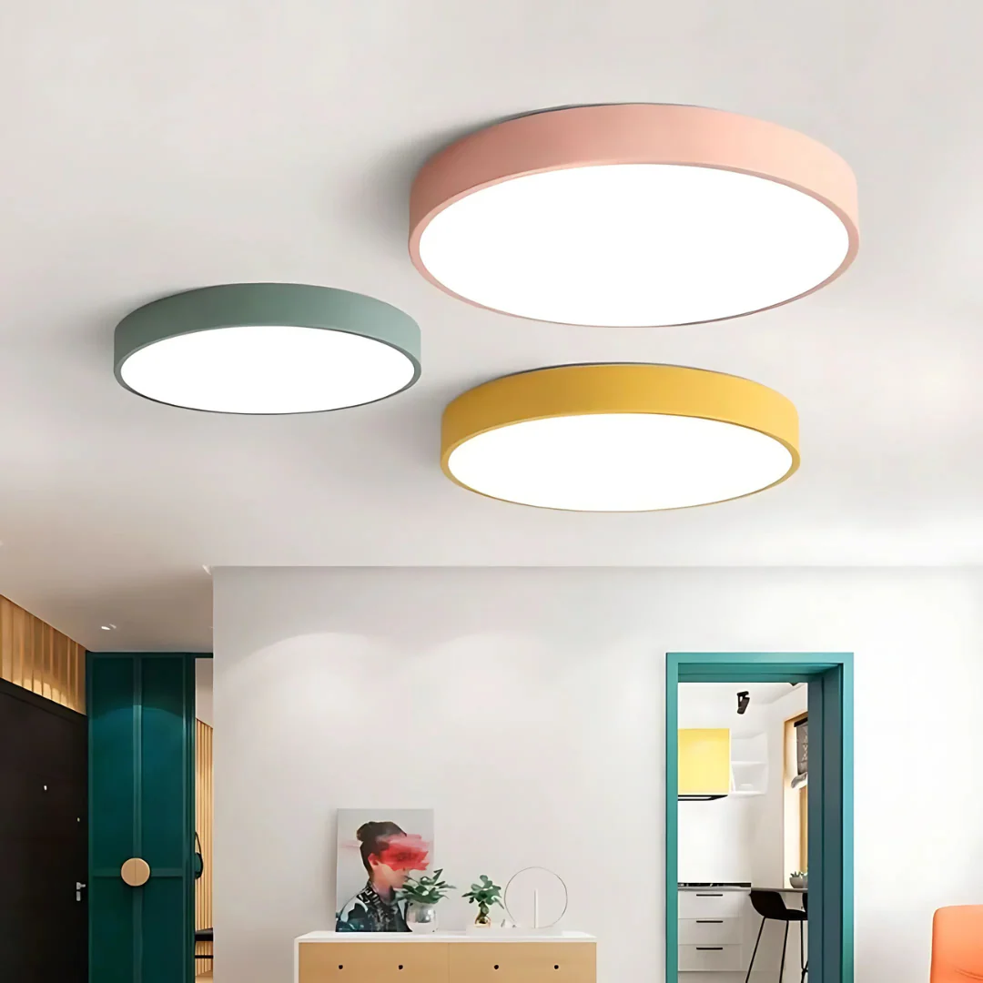 Skandinavische LED-Deckenleuchte aus Holz – Minimalistisches Design & Warmes Licht | Ideal für Schlafzimmer, Flur & Wohnzimmer
