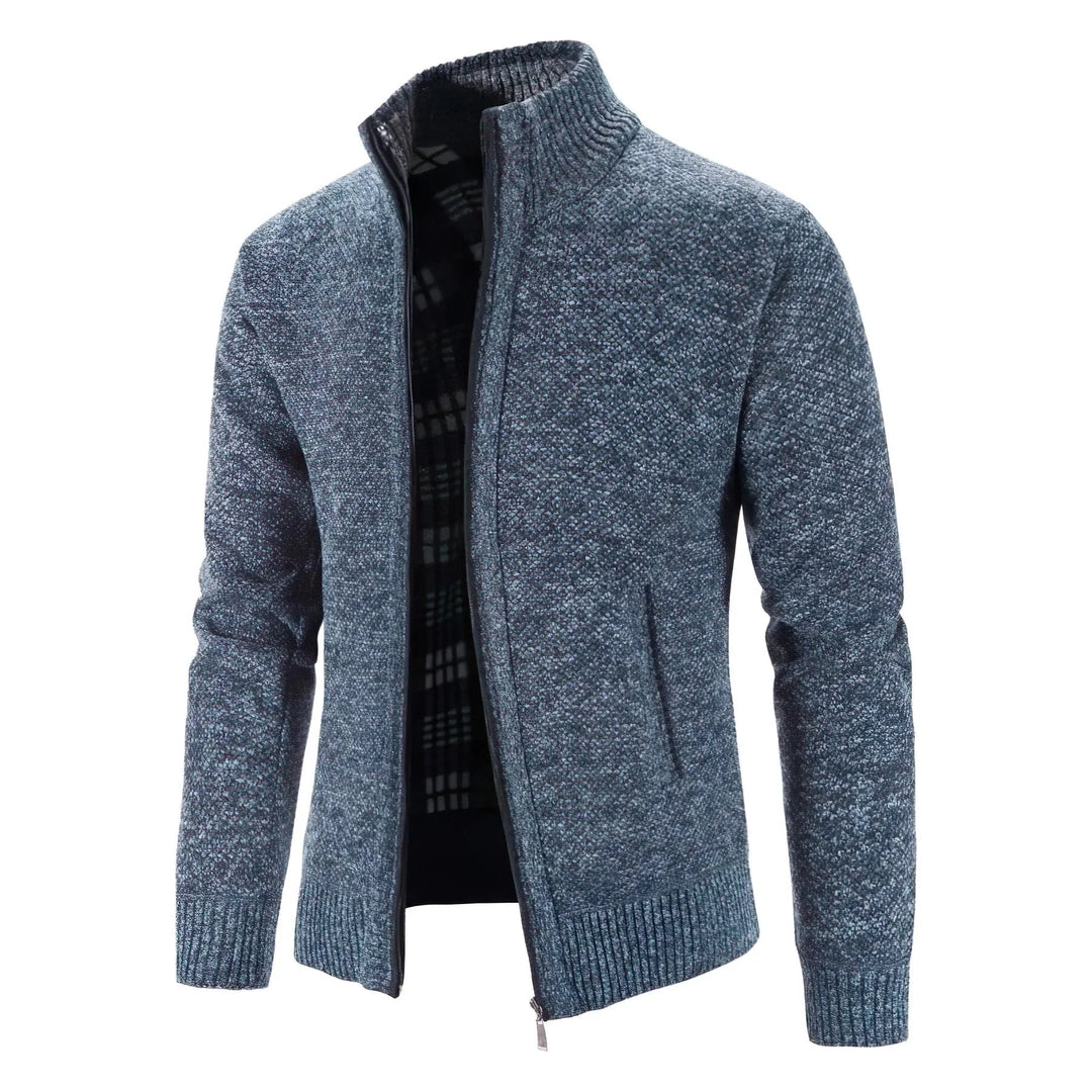 Klassischer Strickjacke mit Reißverschluss für Herren | Winter