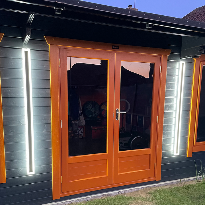 Schwarze LED-Wandleuchten für Garten und Außenbereich