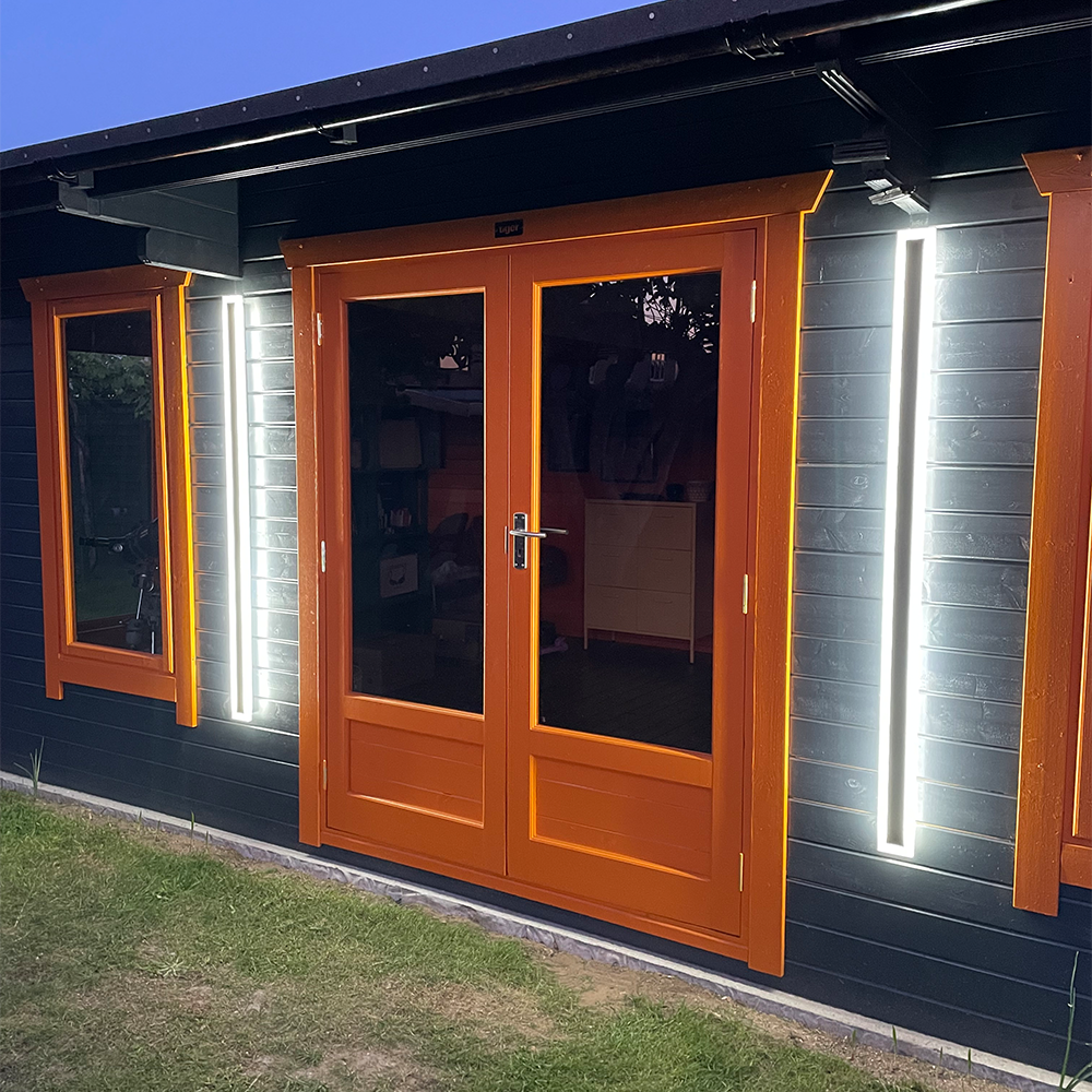 Schwarze LED-Wandleuchten für Garten und Außenbereich